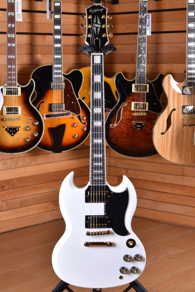 Pickguard 5 Strati WD Music Per Epiphone SG Standard 2022+ - Nero/Crema Smussato Largo - Foto 5