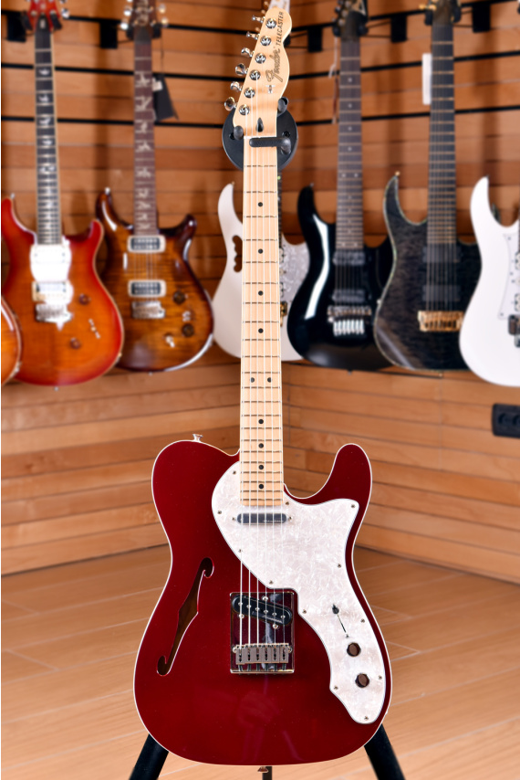 Fender Mexico Deluxe Thinline Telecaster Maple Fingerboard Candy