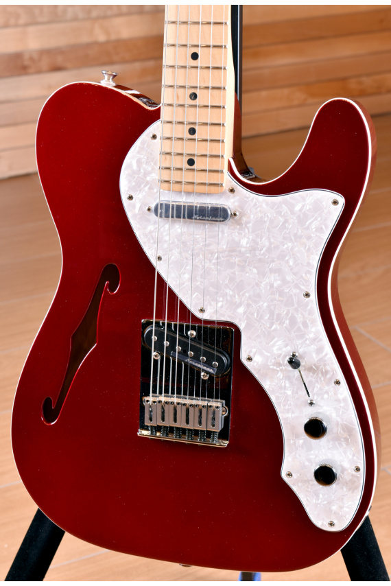 Fender Mexico Deluxe Thinline Telecaster Maple Fingerboard Candy