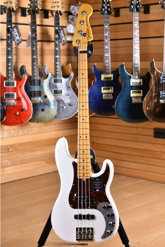 Fender American ULTRA Precision Bass PJ Maple Neck Arctic Pearl