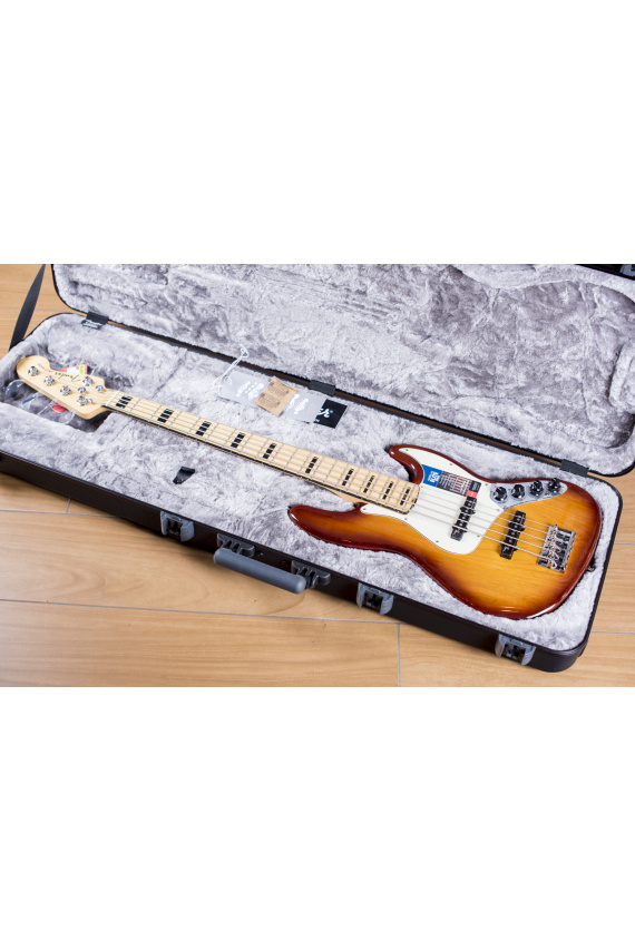 Fender American Elite Jazz Bass V Maple Fingerboard Ash Tobacco Sunburst