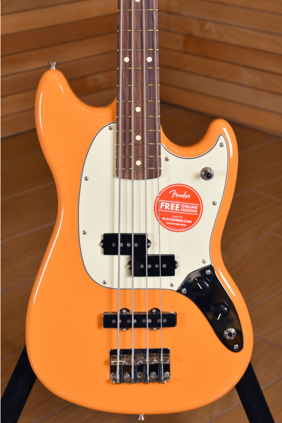 Fender Mexico Mustang Bass Pau Ferro Fingerboard Capri Orange