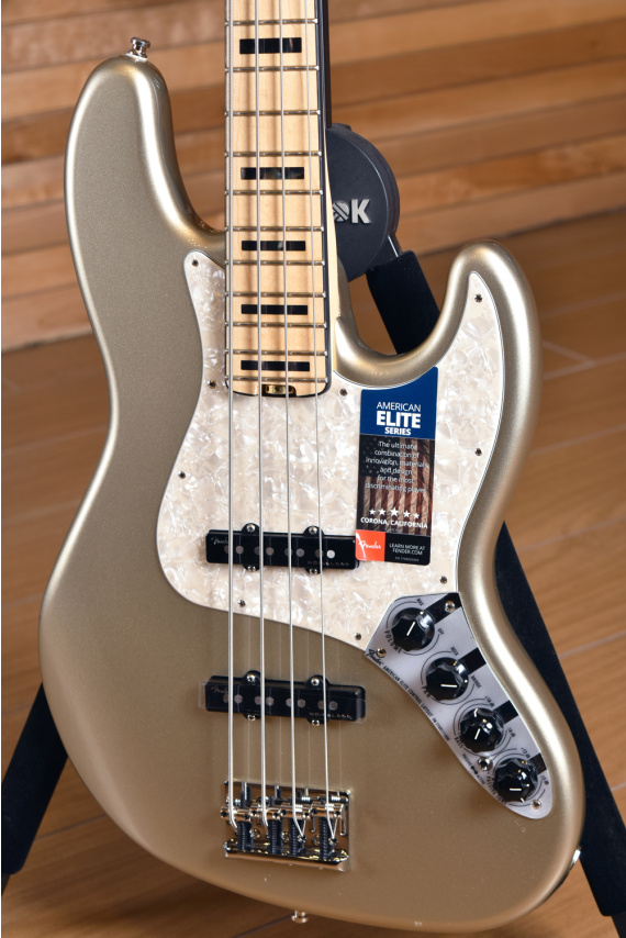 Fender American Elite Jazz Bass Maple Fingerboard Champagne