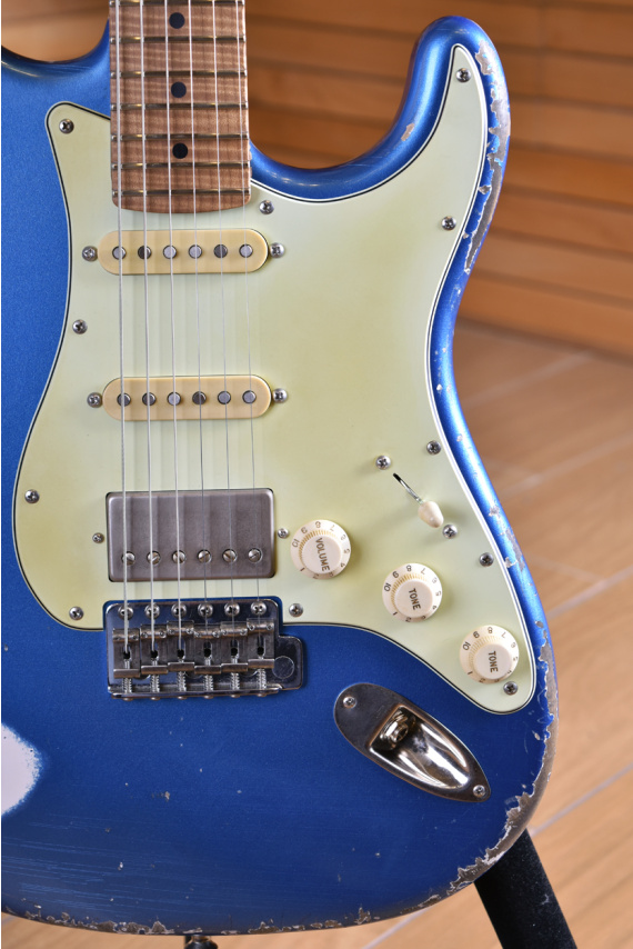 Xotic XSC-2 Lake Placid Blue Heavy Aged Roasted Flame Maple Neck