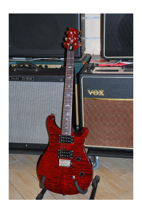 PRS Paul Reed Smith SE Custom 24 25th Anniversary Birds Scarlet