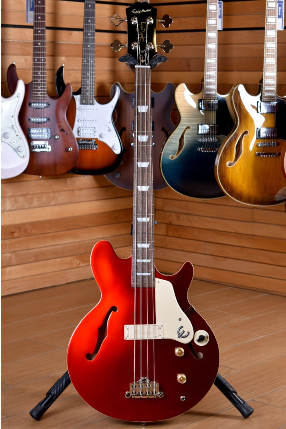 Epiphone Jack Casady Signature レッド ケース付 Epiphone Jack Casady Signature Sparkling Burgundy | Centro Chitarre