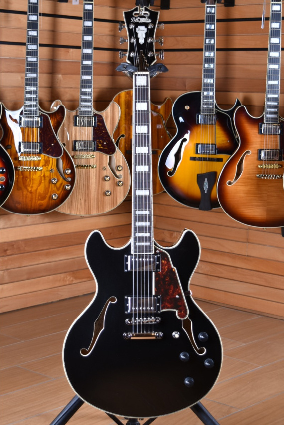 D'Angelico Premier Dc Black Flake